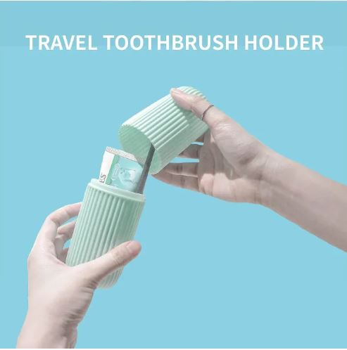 Toothbrush Travel Case, Portable Travel Toothbrush Holder Case, Toothbrush Case Set for Camping, Traveling, Home, School, Business, Bathroom Toothbrush Organizer Travel Toothbrush Toothpaste Make Up Brushes Portable Toothbrush Cup Case
