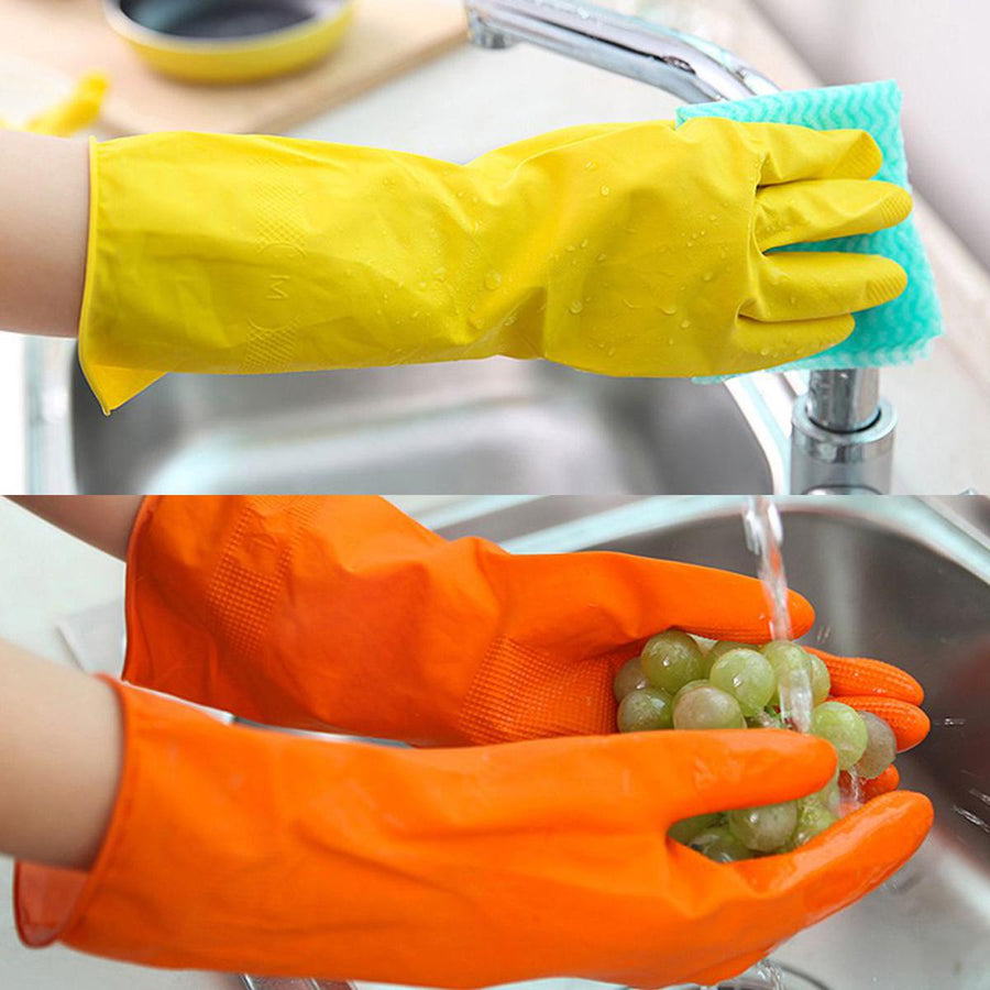 Kitchen Dishwashing Gloves House Cleaning Water-proof Rubber Washing Gloves
