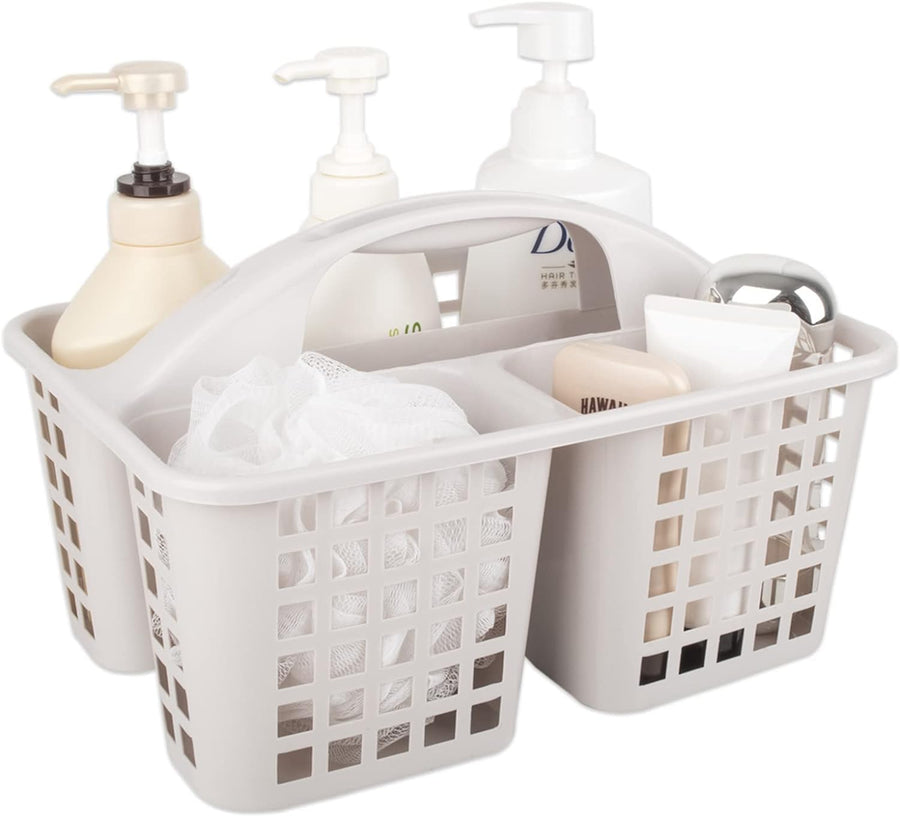 Plastic Bathroom Basket Kitchen Sink Basket Shower Caddy Basket with Compartments, Portable Divided Cleaning Product Storage Organizer with Handle Storage Basket Organizer for Bathroom Kitchen Laundry Hand Tools Fruit Toiletries Multipurpose Basket