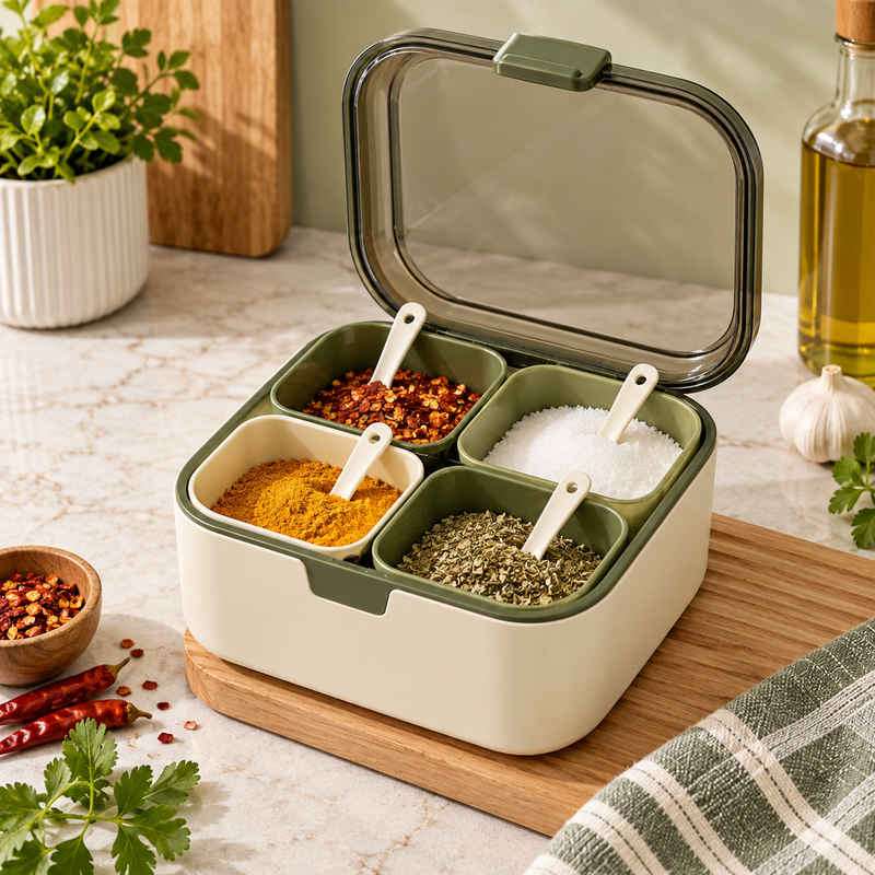 4-in-1 Partition Seasoning Box