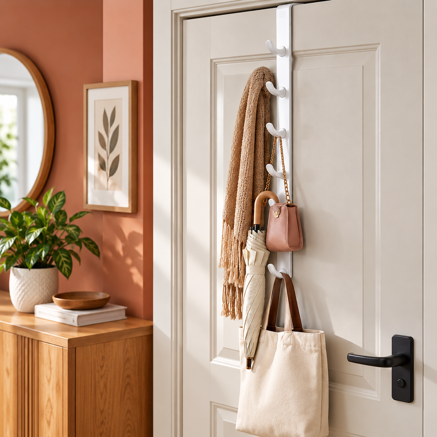 5-Hook Over-the-Door Organizer