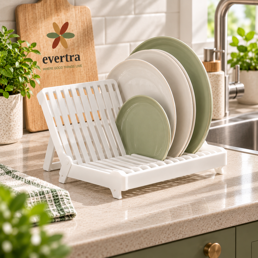 Small Kitchen Foldable Dish Plate Drying Rack