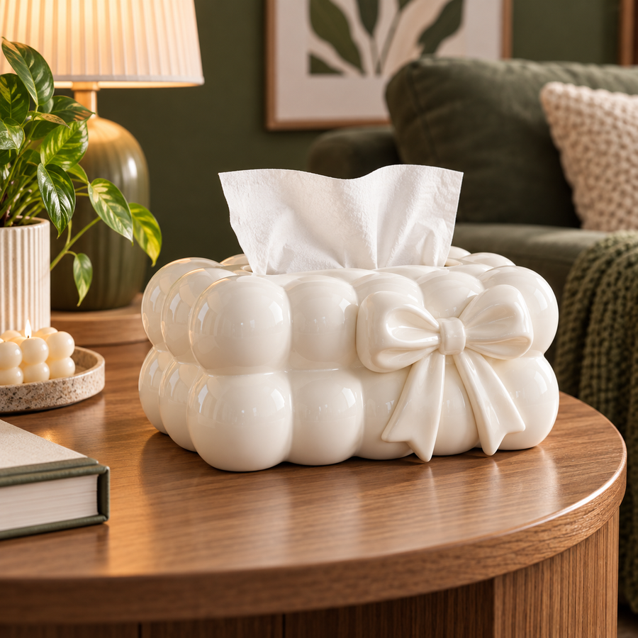 Bubble Bow Tissue Box